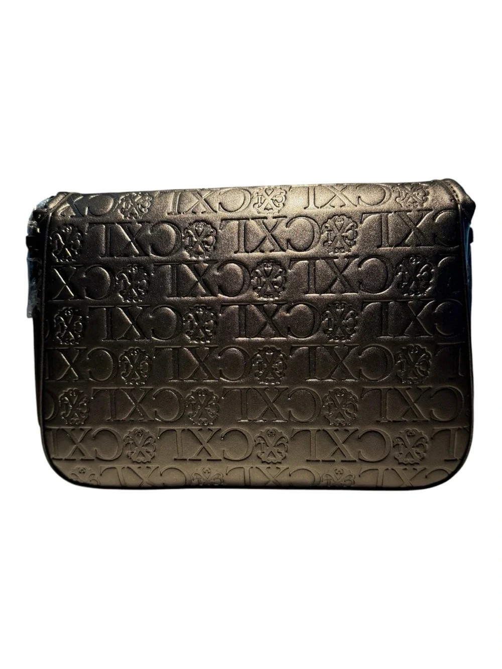 Christian Lacroix Clara Embossed Logo Shoulder Bag - Black | NWT
